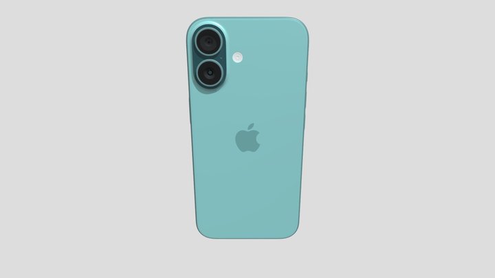 iPhone 16 Teal (Free) 3D Model