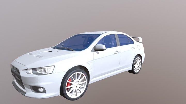 Mitsubishi Evo X 3D Model