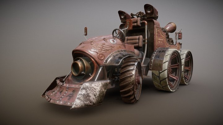 Steampunk truck 3D Model
