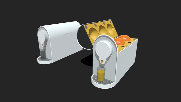 Modern Compact Orange Juicer – Free 3D Model STL