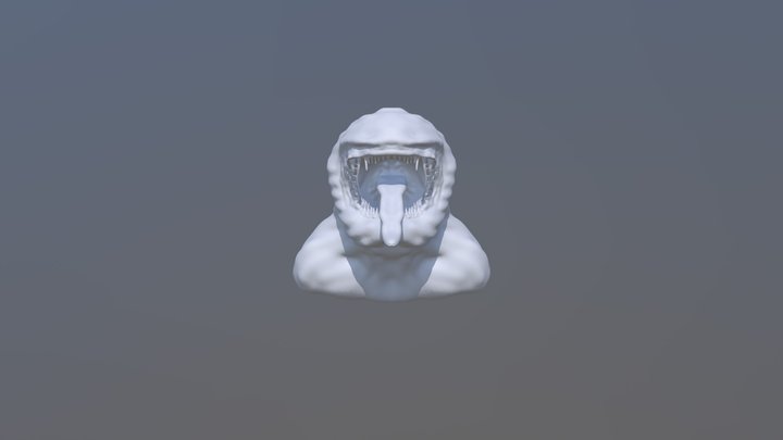 Monster Head Without Eyes 3D Model