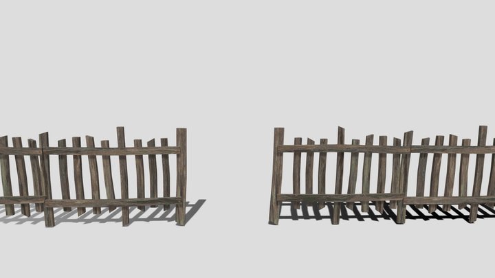 tileable old wood fence – Gratis 3D-model STL