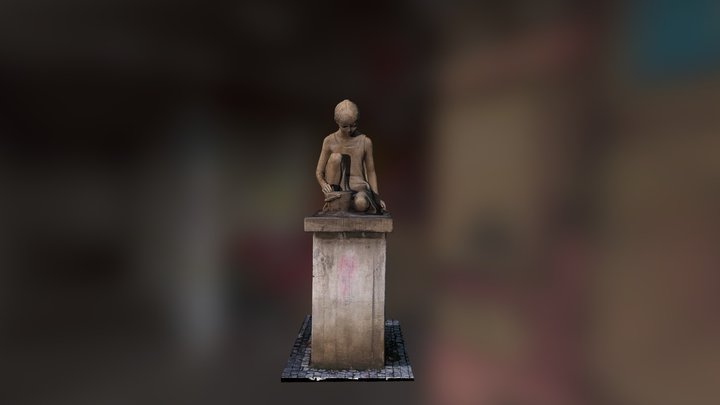 A statue of a child 3D Model