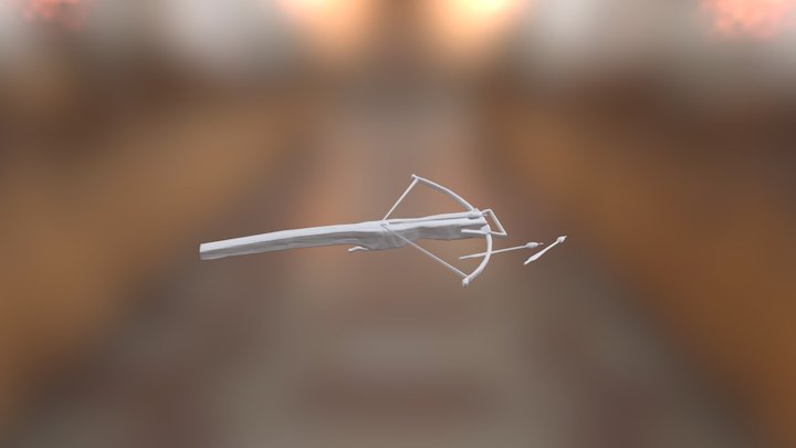 Cross Bow With Arrows 3D Model