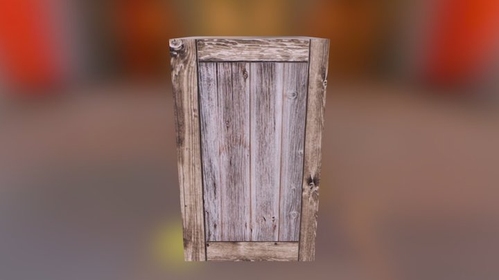 Wooden Crate 3D Model