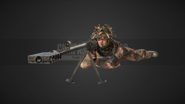 .55 cal Armor-Piercing Sniper 3D Model