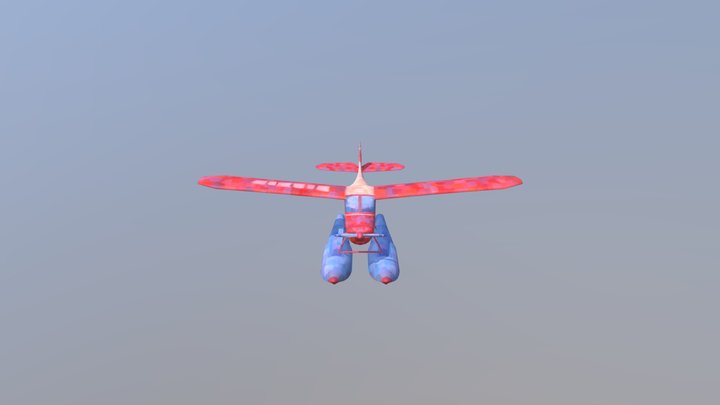 Seaplane with paint detailing 3D Model
