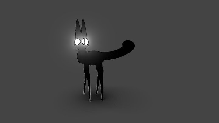 Noodle the black cat 3D Model