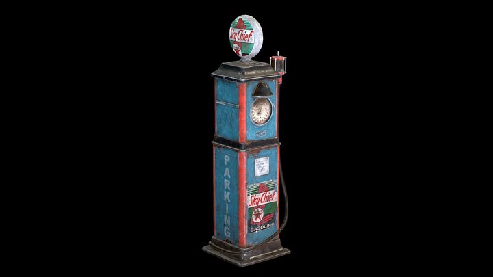 Abandoned Gas Pump - AAA Game Ready 3D Model