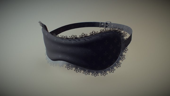 Black fabric blindfold eye strap bondage 3D Model