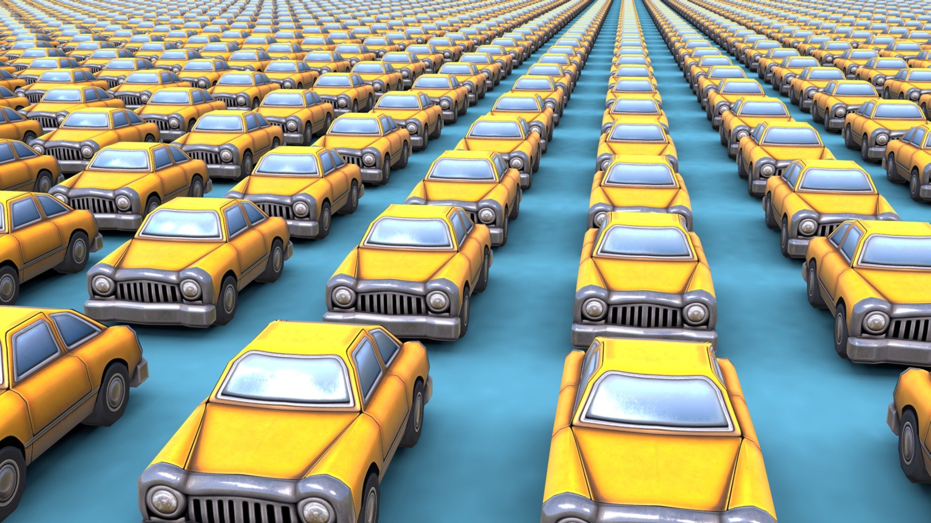 10 000 Cars for 10 000 Followers Download Free 3D model by