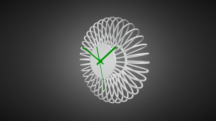 Puff Wall Clock 3D Model