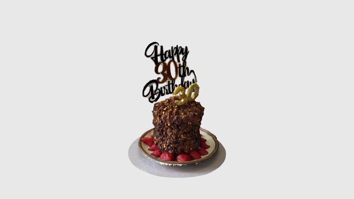 30th bday cake 3D Model