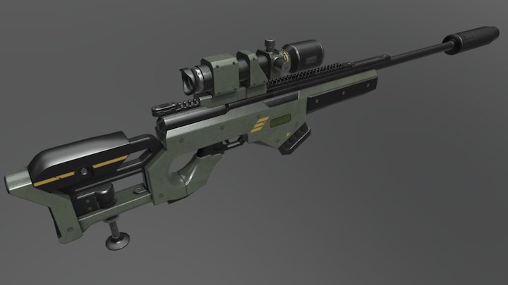 Sniper Rifle 3D Model