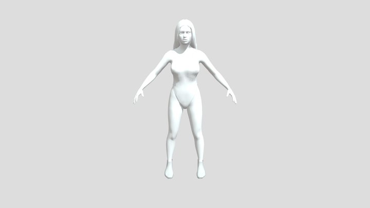 Beach Girl 3D Model