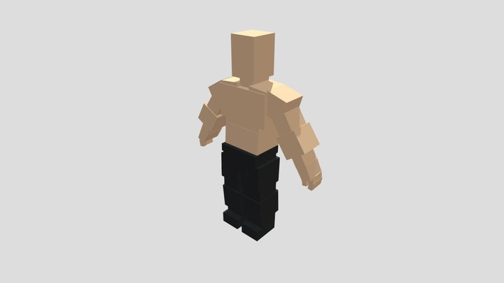 Human with simple texture 3D Model