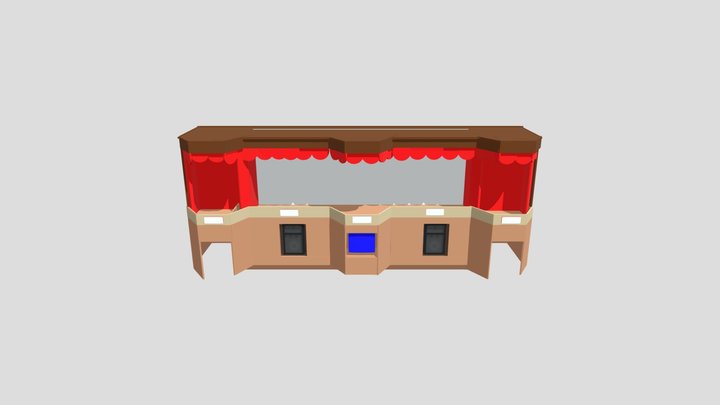 Pizza Time Theatre Balcony Stage 3D Model