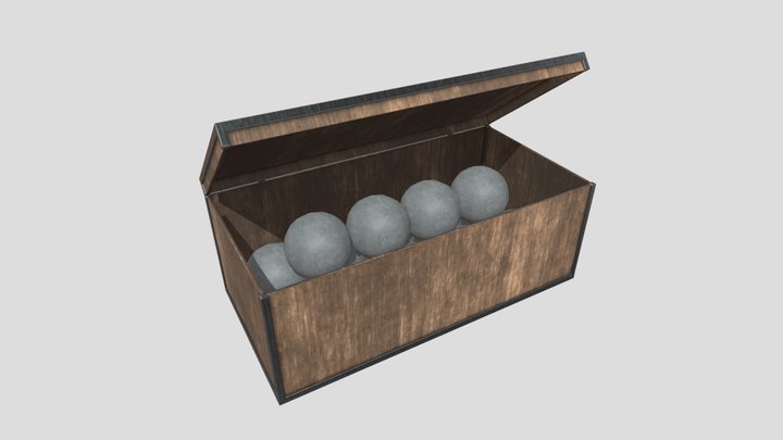 Cannonball Crate 3D Model