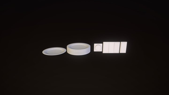 Light Switches and Plates 3D Model