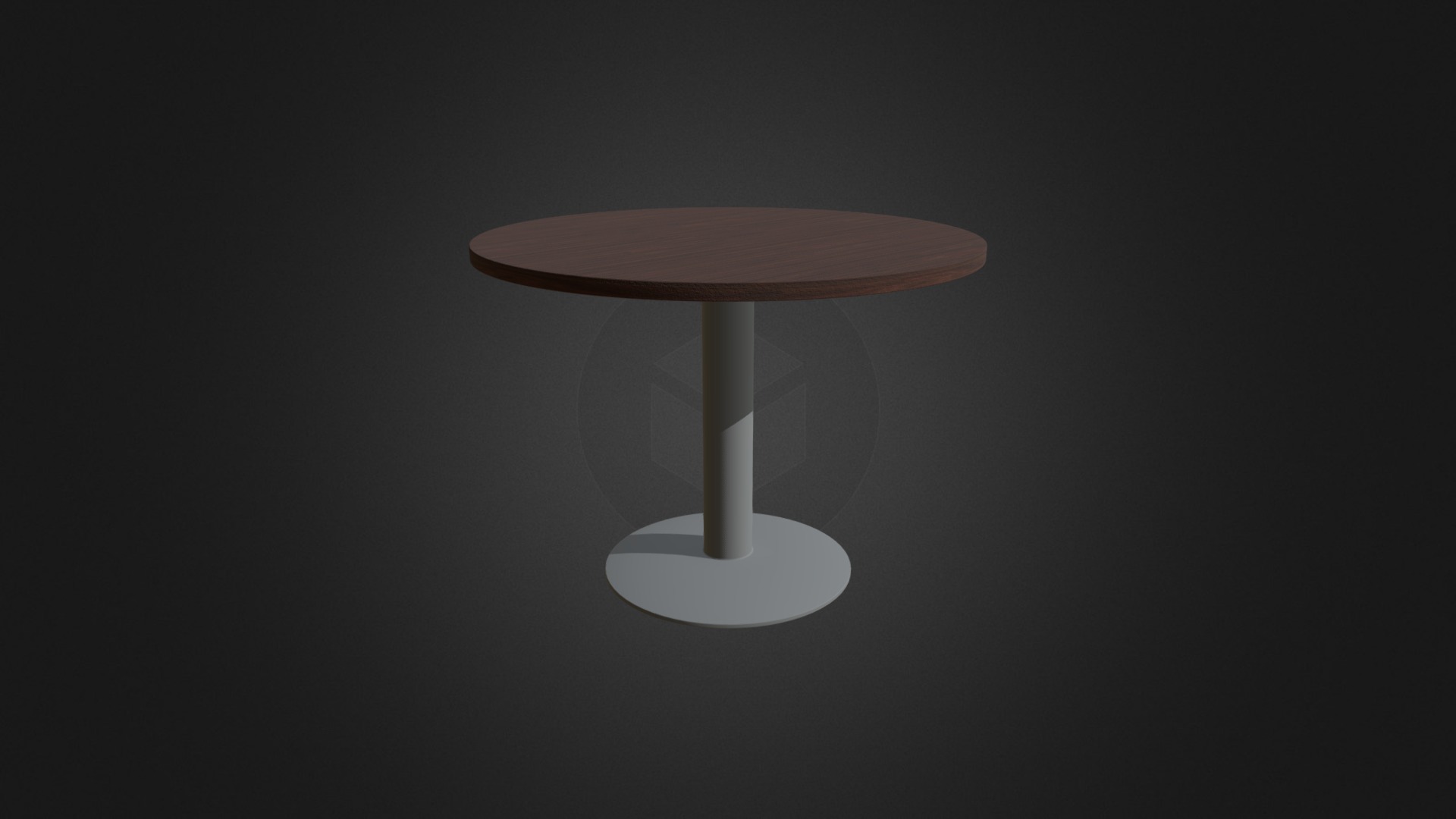 3D model Round Pedestal Modern Table - This is a 3D model of the Round Pedestal Modern Table. The 3D model is about a round table with a white base.