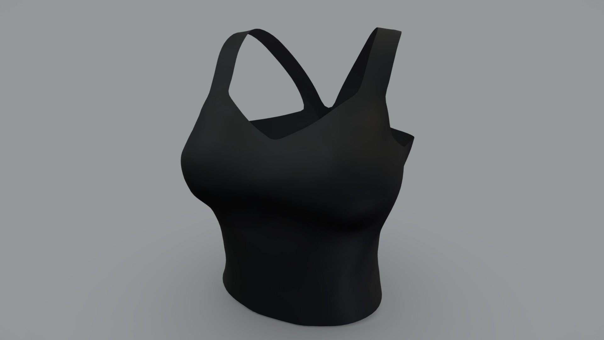 Strapped Halter Back Female Balck Top - Buy Royalty Free 3D model by ...