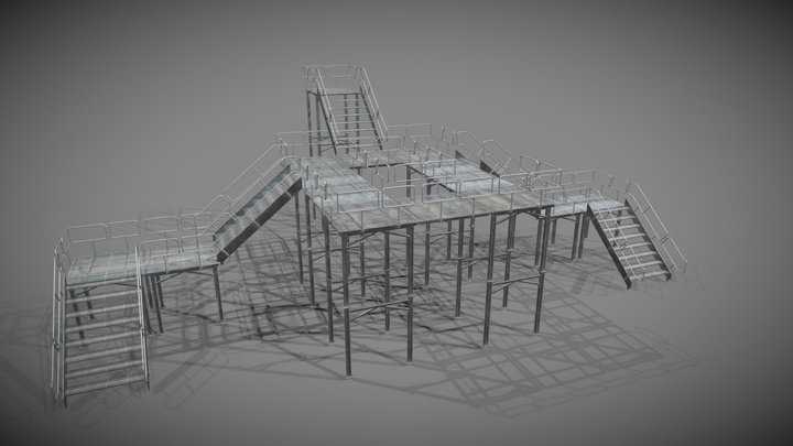 Modular stairs and gantry 3D Model