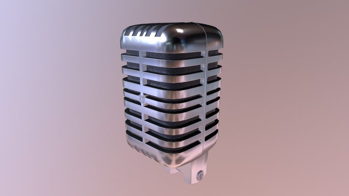 Old School Microphone 3D Model