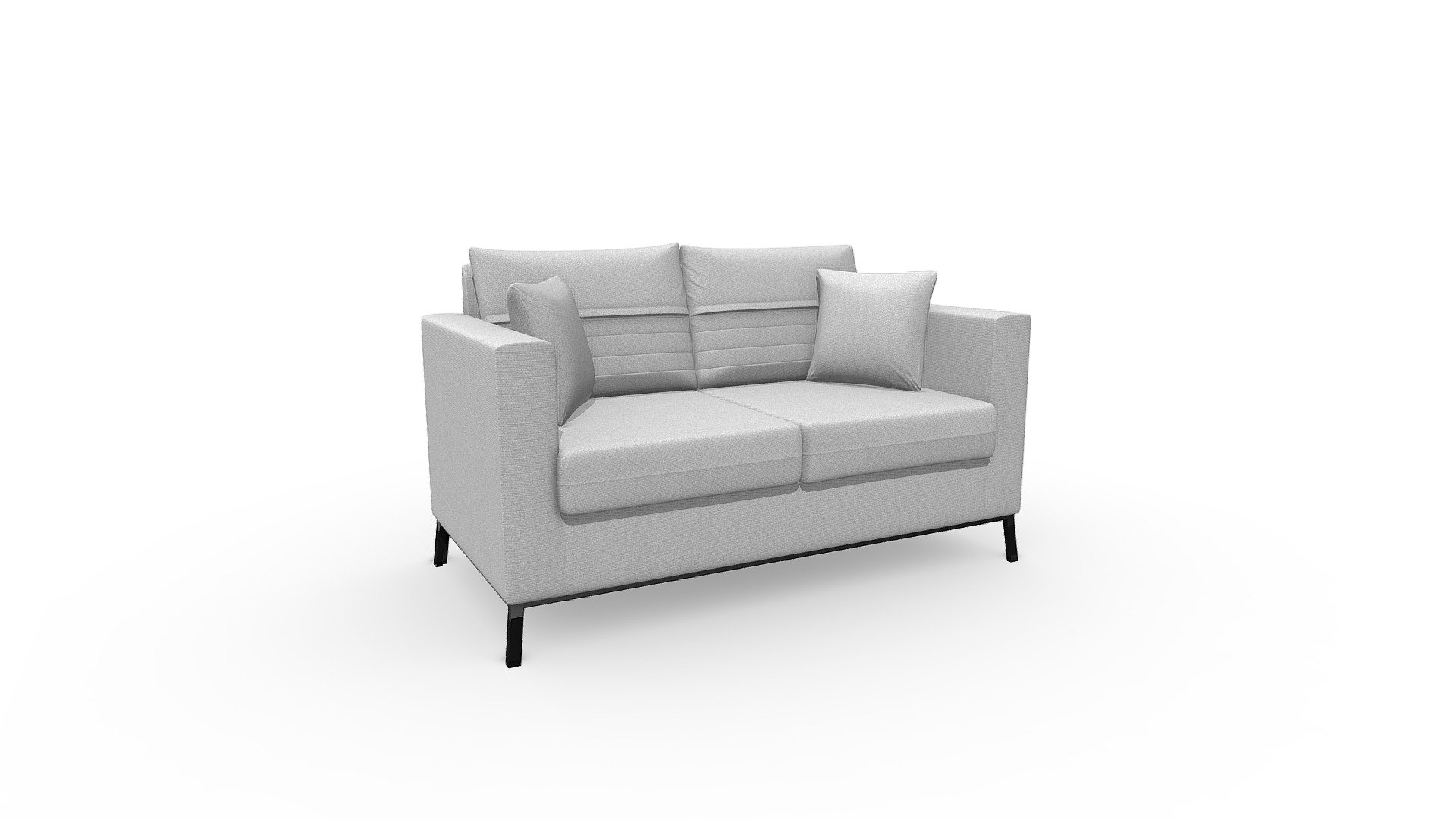 3066129_SOFA_NESS 2_PUESTOS_TELA_GRIS_P_NEGRA Buy Royalty Free 3D