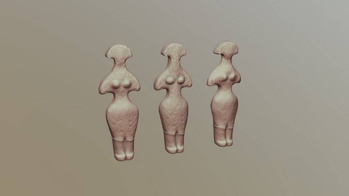 3 Statuettes 3D Model