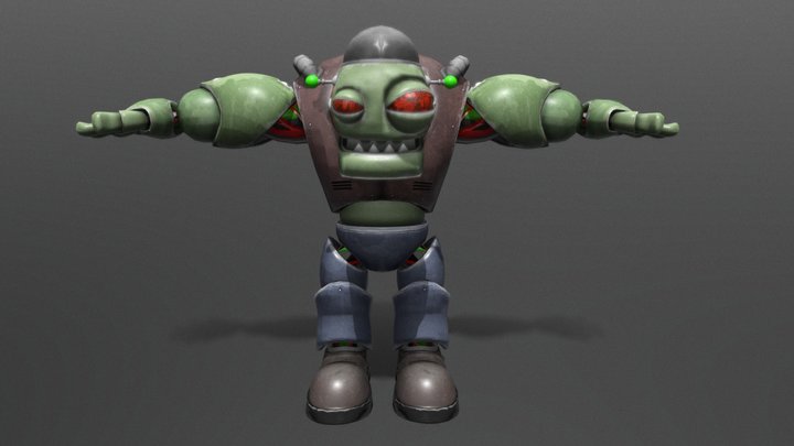Pvz gw1 zombot 3D Model