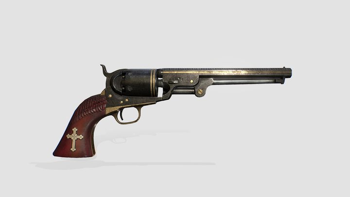 1851 Colt  Navy - The Preacher's Revolver 3D Model