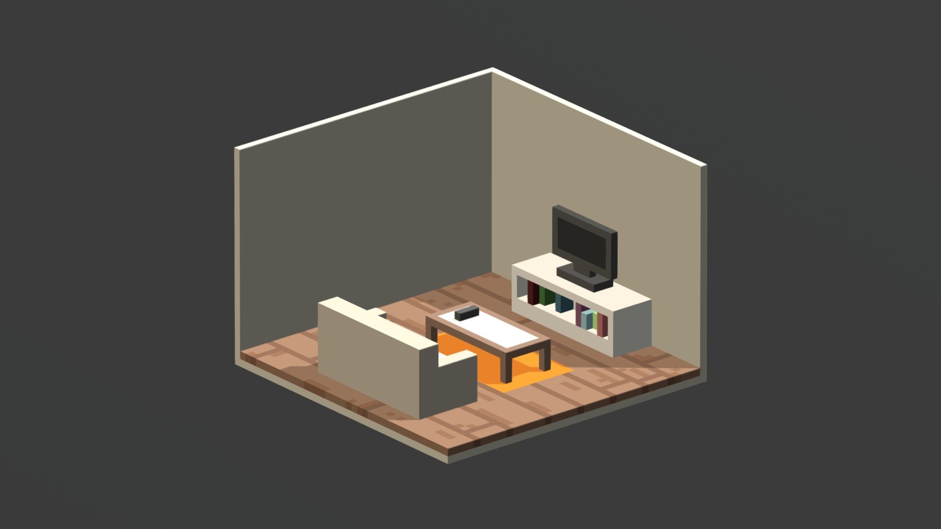 Cozy Living Room (Voxel)