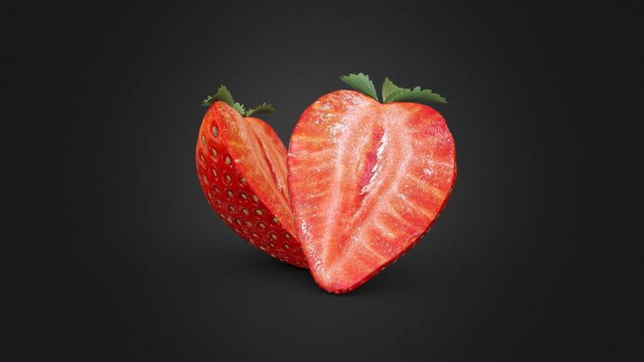 Strawberrie Slice 3D Model