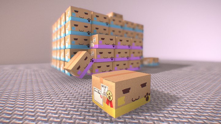 (碧蓝航线/アズールレーン)Meowficer boxes 3D Model