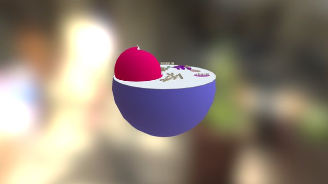 cell with 3D text 3D Model