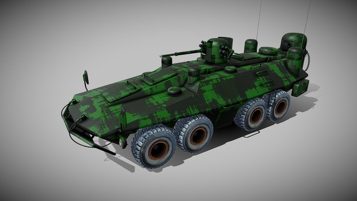 SciFi military APC 3D Model