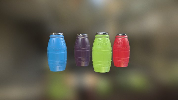 Juice Barrels 3D Model