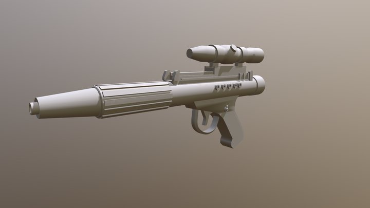 DH17 Blaster Pistol 3D Model