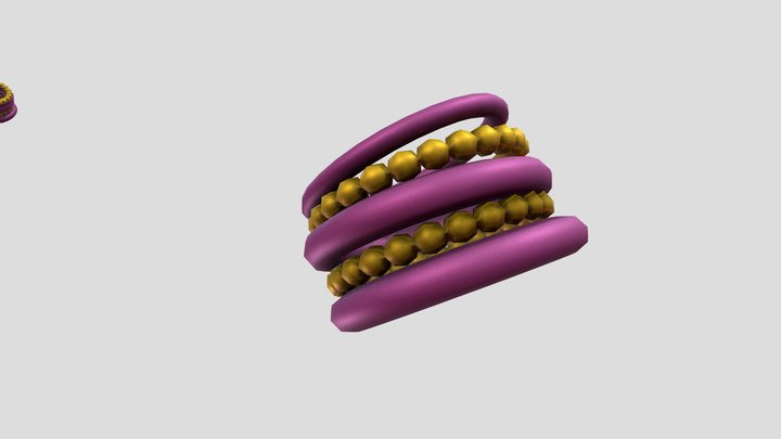 Female Traditional Bangles Bracelets 3D Model
