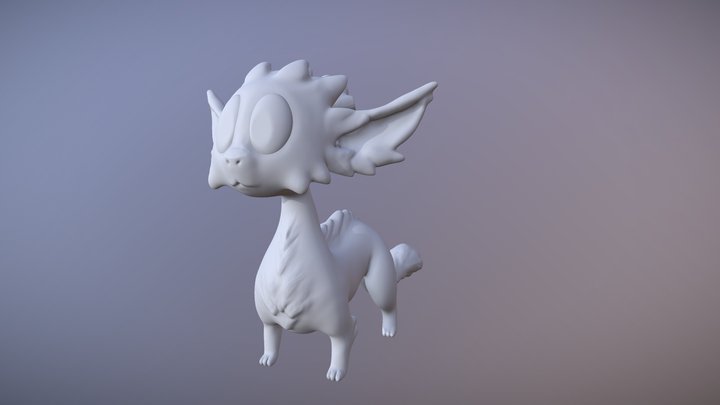 Dragon Puppy Decimated 3D Model