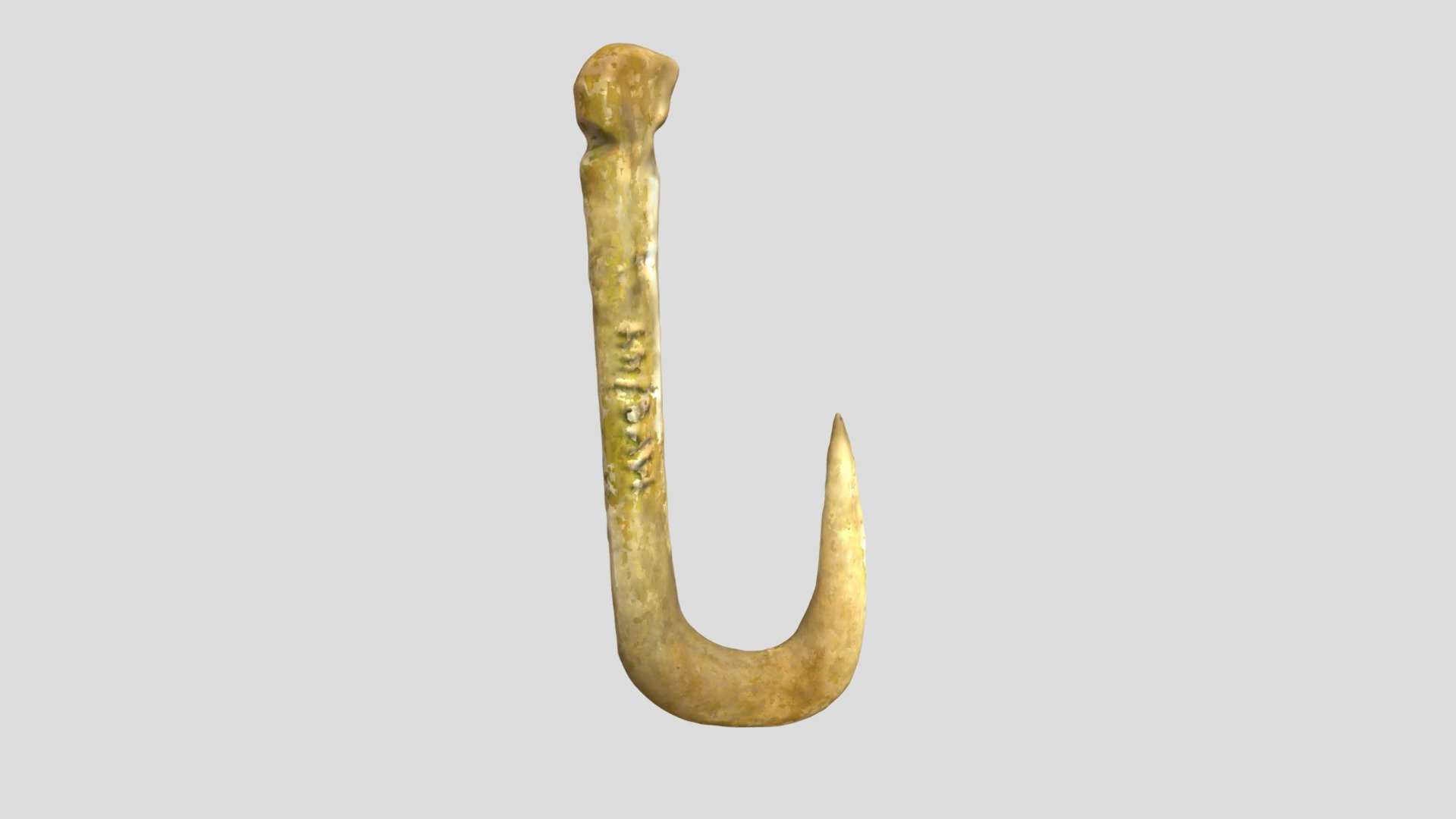 Bone Fish Hook (VCU_3D_5832) Download Free 3D model by Virtual
