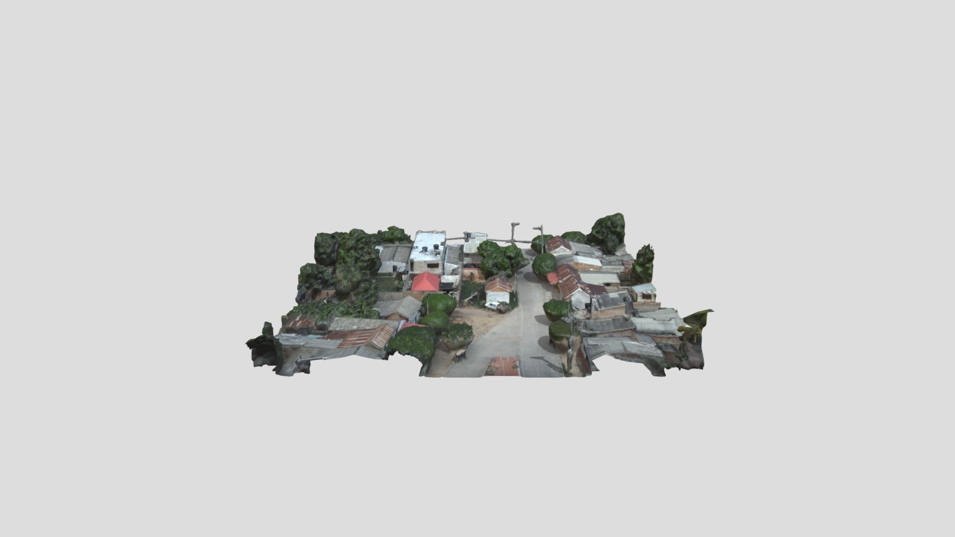 3D scan of some houses in a colombian town