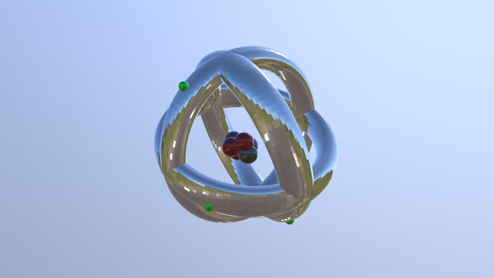 Átomo Rutherford 3D Model