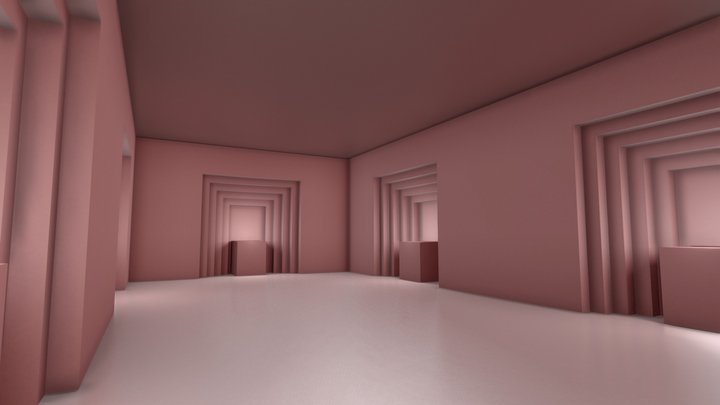 Red Gallery for Product Showcase 2021 3D Model