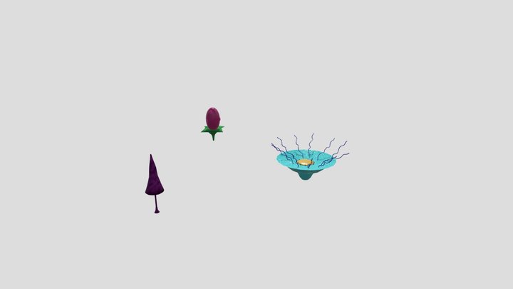 Alien Plants 3D Model
