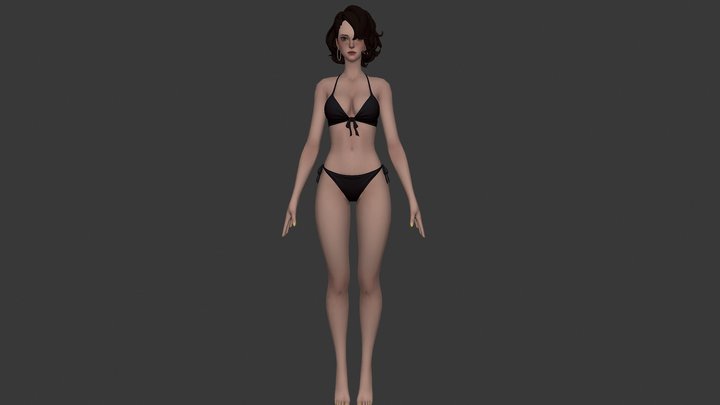 Base Body Female - Base mesh 3D Model