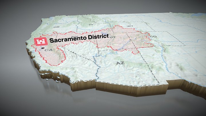 Sacramento District Area of Responsibility 3D Model