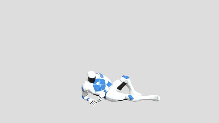 Male Laying Pose 3D Model