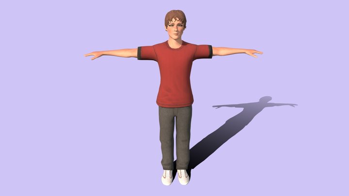 Cute Boy 3D model 3D Model