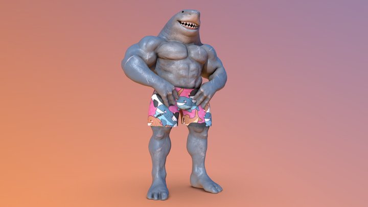 SHARK GOD (nanaue) 3D Model
